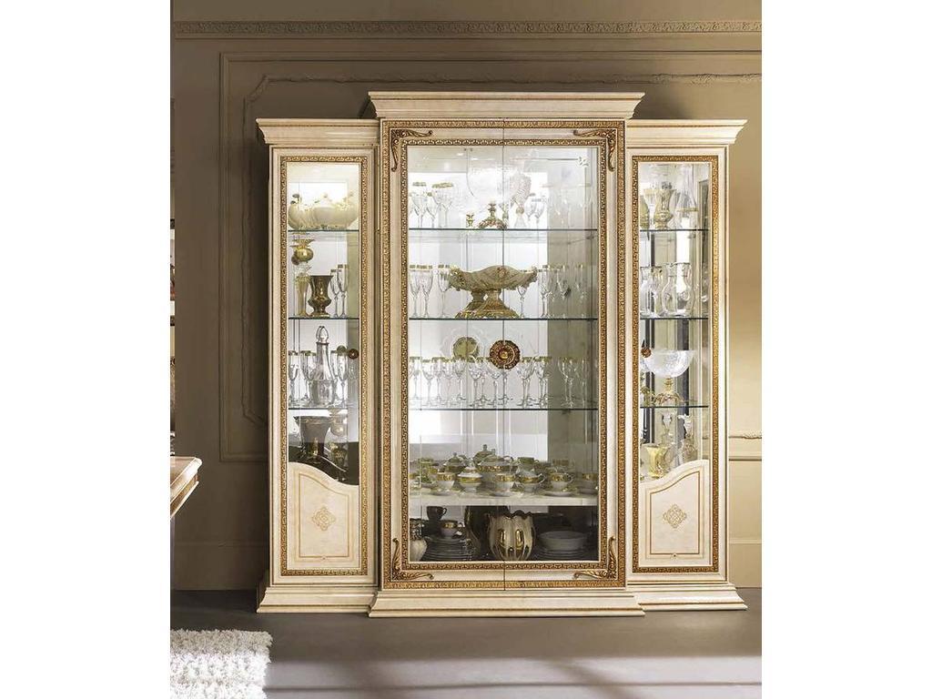Arredo Classic: Leonardo: витрина 4-х дверная (слоновая кость)