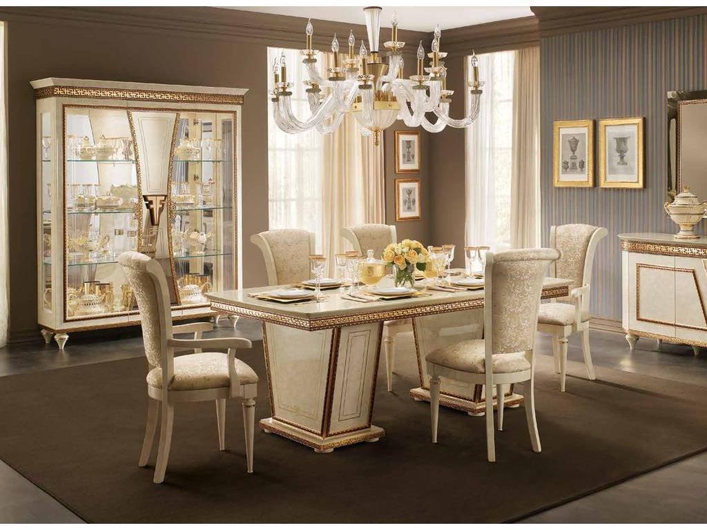 Arredo Classic: Fantasia: стол обеденный 200-300см раскладной (слоновая кость, золото)