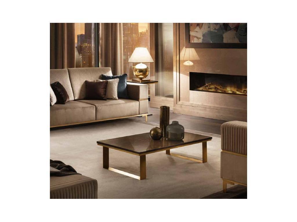 Arredo Classic: Essenza: стол журнальный (венге, коричневый, золото)