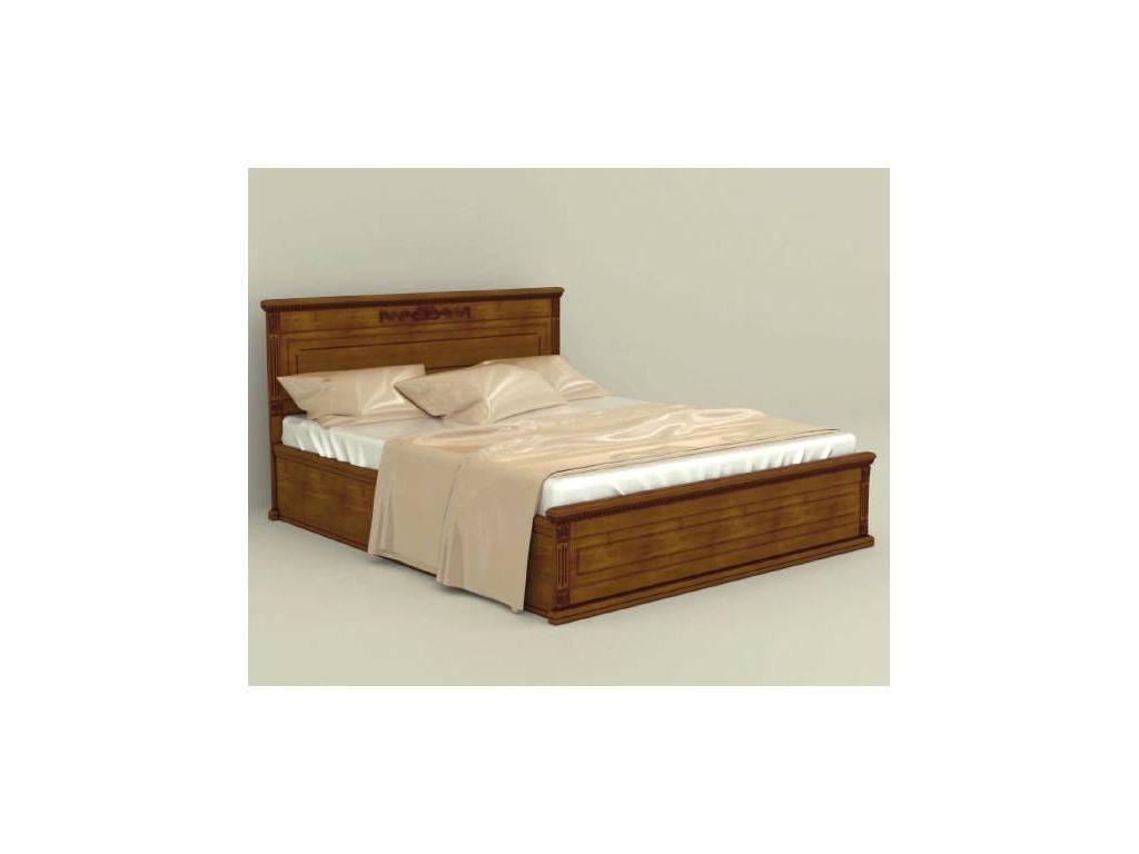 Arco: Decor: кровать 200х200 с под-м мех-мом (орех, коричневая патина)