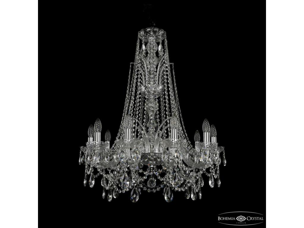 Bohemia Ivele Crystal: 1411/10/240/XL-84 Ni: люстра хрустальная (прозрачный)