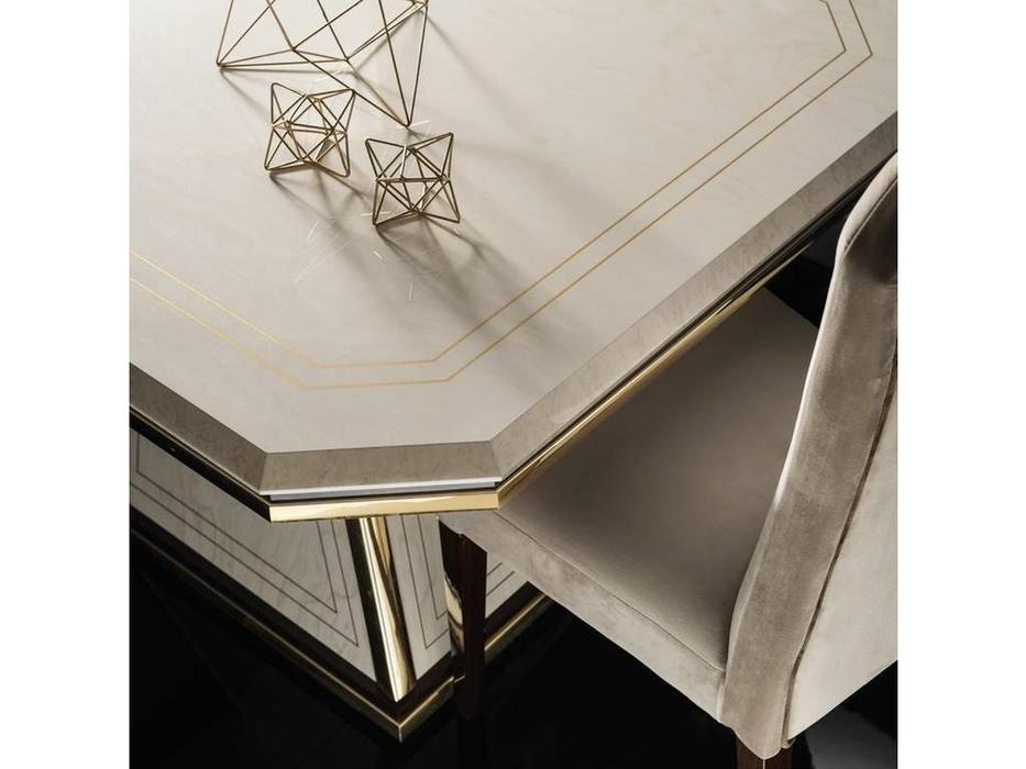 Arredo Classic: Diamante: стол обеденный раскладной (слоновая кость, вяз, золото)
