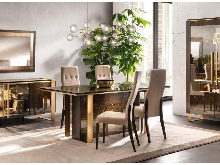 Arredo Classic: Essenza: стол обеденный не раскладной (венге, коричневый, золото)