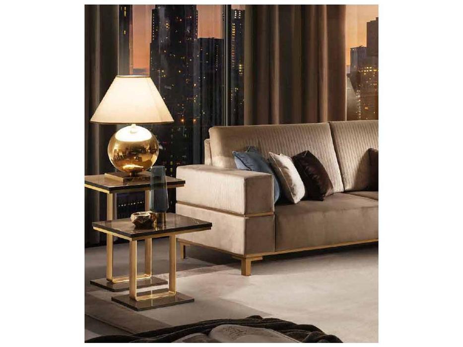 Arredo Classic: Essenza: стол кофейный h.50 (венге, коричневый, золото)