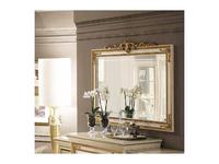 Arredo Classic: Leonardo: зеркало настенное большое с короной (слоновая кость)