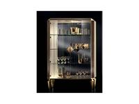Arredo Classic: Diamante: витрина 2 дверная (слоновая кость, вяз, золото)