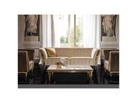 Arredo Classic: Diamante: стол журнальный 140см (слоновая кость, вяз, золото)