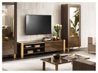Arredo Classic: Essenza: тумба под телевизор (венге, коричневый, золото)