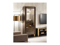 Arredo Classic: Essenza: витрина 1 дверная левая (венге, коричневый, золото)