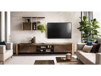 Arredo Classic: Essenza: тумба под телевизор арт.3 (венге, коричневый, золото)
