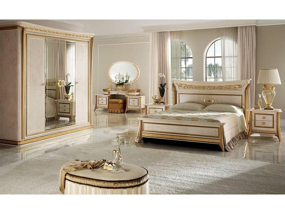 Arredo Classic: Melodia: кровать 200х200 King  (слоновая кость, золото)
