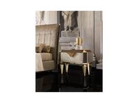 Arredo Classic: Diamante: тумба прикроватная (слоновая кость, вяз, золото)