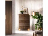 Arredo Classic: Essenza: комод высокий 5 ящ. (венге, коричневый, золото)