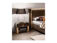 Arredo Classic: Essenza: тумба прикроватная (венге, коричневый, золото)