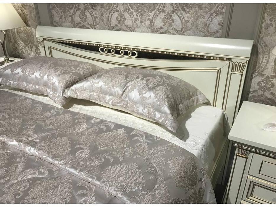 Свобода: Флоренция: кровать  160х200 без изножья (слоновая кость, золото)