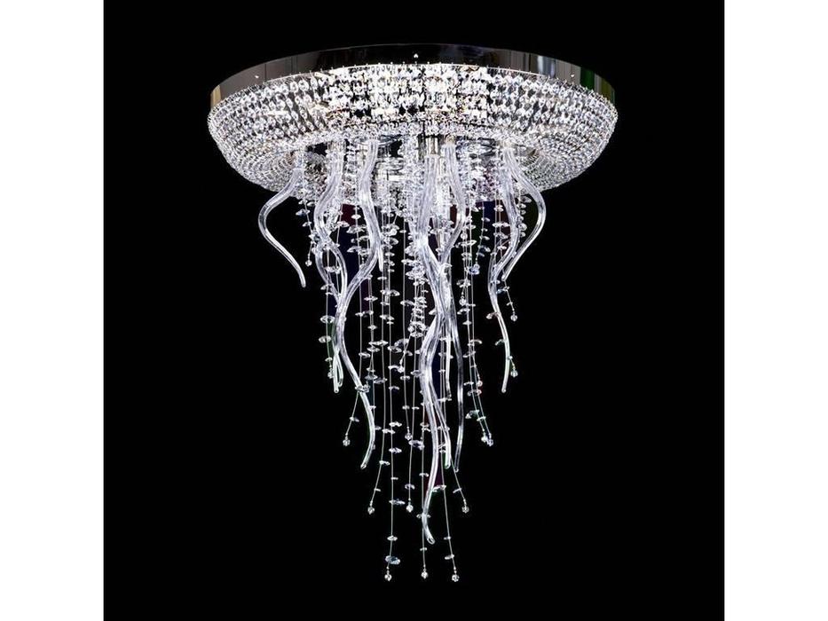 Artglass: люстра ICICLE (никель) 6x40W+3x35W