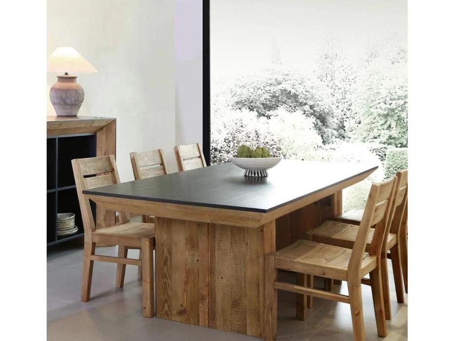 Mobilier de Maison: Wooden Vintage Loft: стол обеденный  не раскладной (дуб, черный)