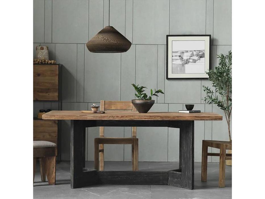 Mobilier de Maison: Wooden Vintage Loft: стол обеденный  не раскладной (дуб, черный)