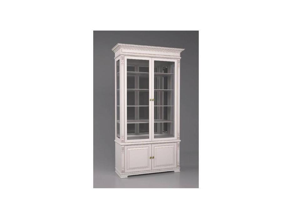 Arco: Decor: витрина 2-х дверная  (беж, коричневая патина)