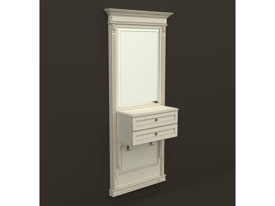 Arco: Classica Prestige: панель - зеркало с консолью  (беж, коричневая патина)