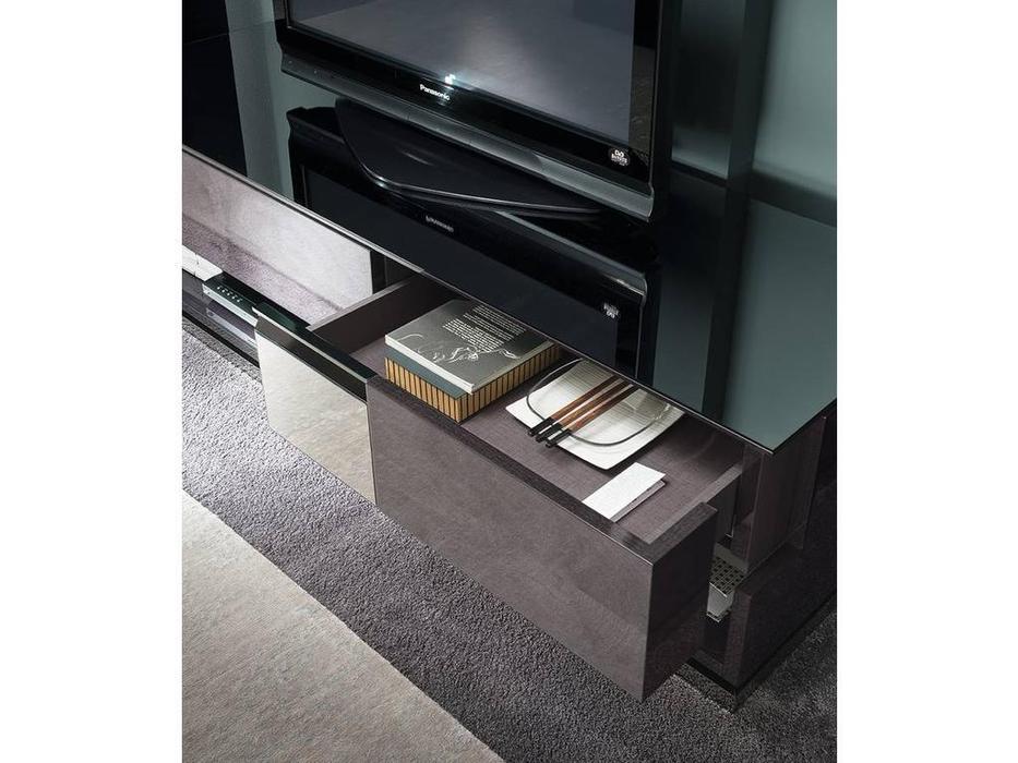 ALF: Heritage: тумба под телевизор  (dark velvet birch high gloss)