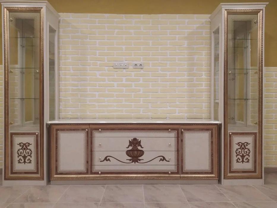 Dia: Анита: витрина 1 дверная (бежевый глянец)