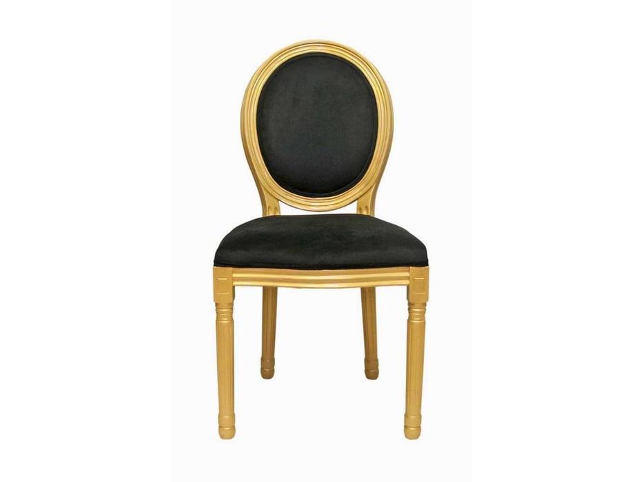 Interior: Volker black gold: стул  (черный, золото)