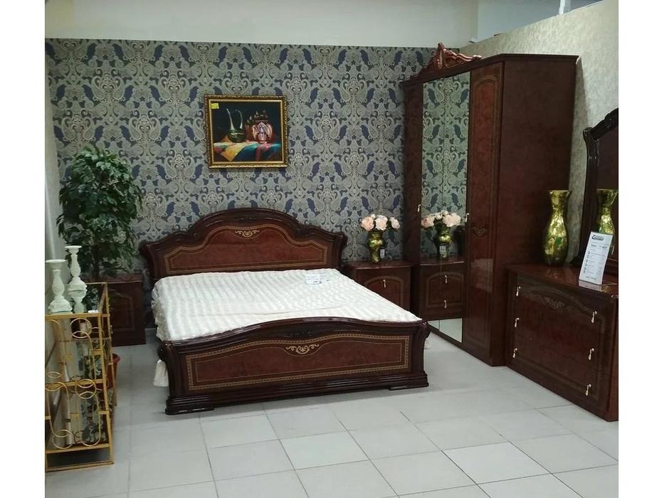 Dia: Ирина: кровать двуспальная  180х200 изголовье - экокожа (орех)