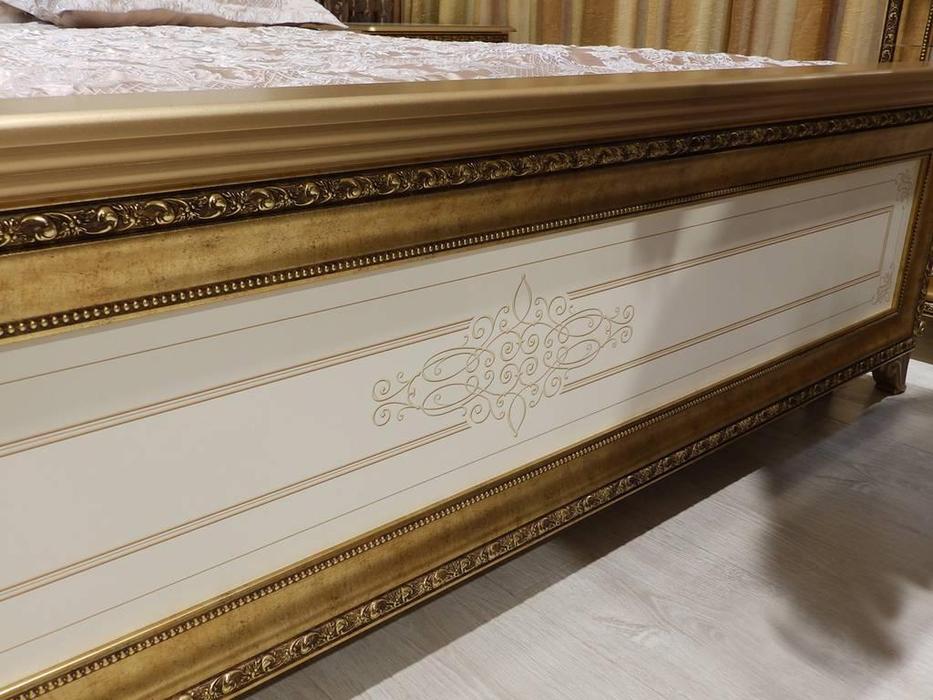 Мэри: Версаль: кровать 180х200  с короной на изголовье (слоновая кость)
