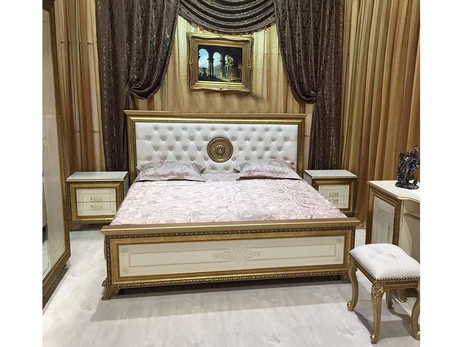 Мэри: Версаль: кровать 160х200 с мягким изголовьем  (слоновая кость)