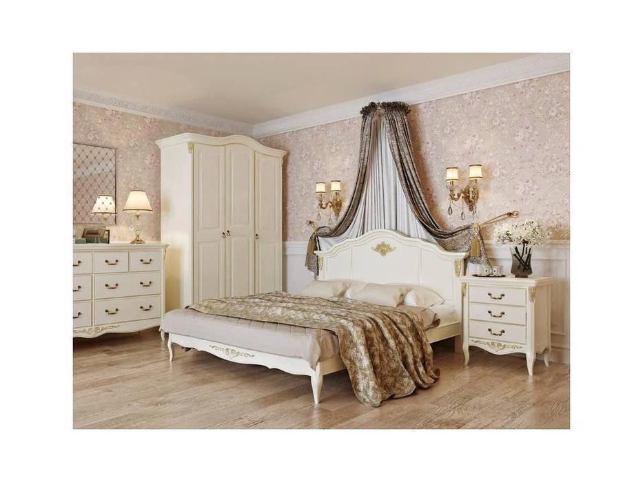 LAtelier Du Meuble: Romantic Gold: кровать 160х200  (слоновая кость, золото)