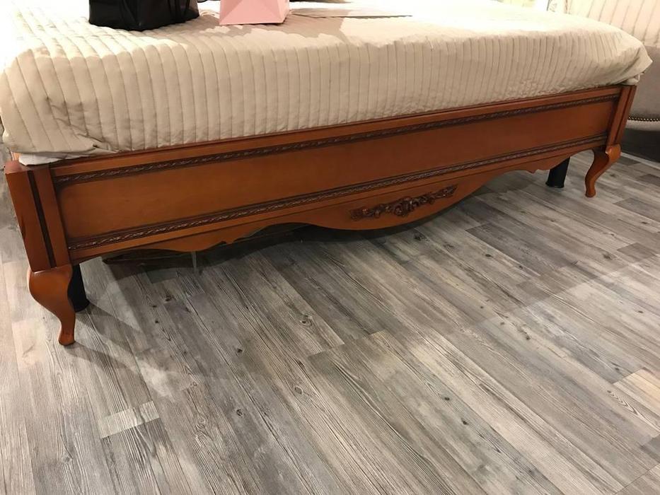 Timber: Неаполь: кровать 160х200 без изн-я с мягкой спинкой  (янтарь)