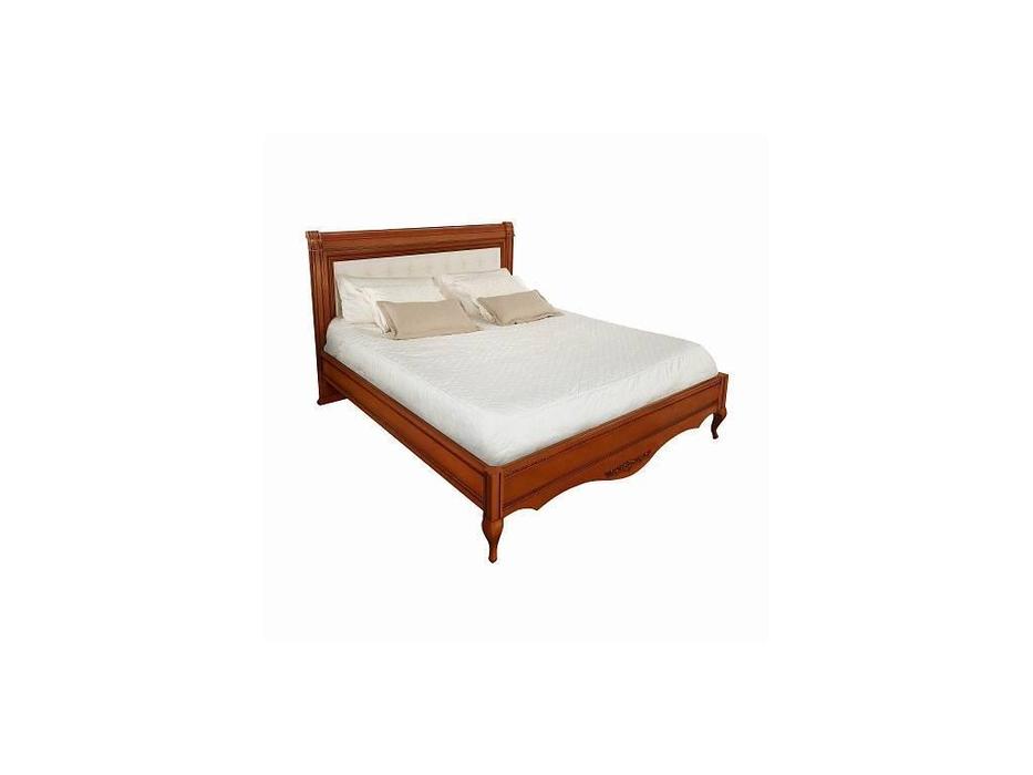 Timber: Неаполь: кровать 180х200 без изн-я с мягкой спинкой  (янтарь)