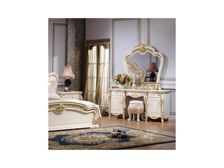 FurnitureCo: Джульетта: стол туалетный с зеркалом  (бежевый)