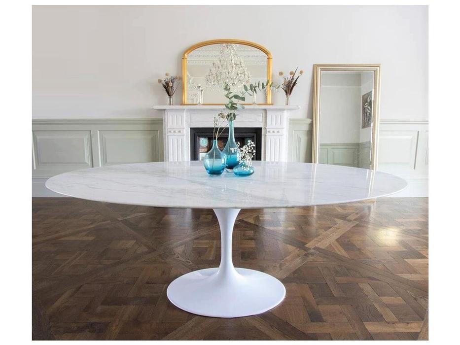 STG: Tulip Oval Marble: стол обеденный  обеденный Marble (серый)