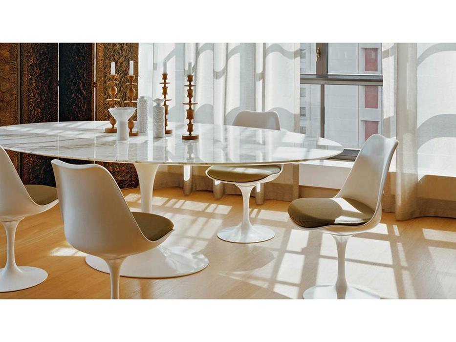 STG: Tulip Oval Marble: стол обеденный  обеденный Marble (серый)