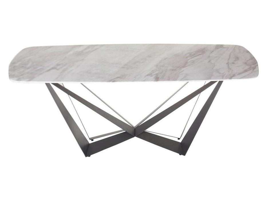 STG: Scorpio Marble B5809: стол обеденный 200 нераскладной (белый, латунь)