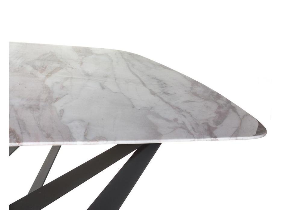 STG: Scorpio Marble B5809: стол обеденный 200 нераскладной (белый, латунь)