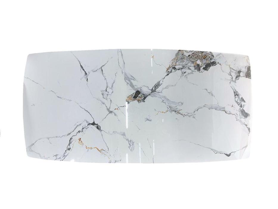 STG: Scorpio Marble B5809: стол обеденный 200 нераскладной (белый, черный)