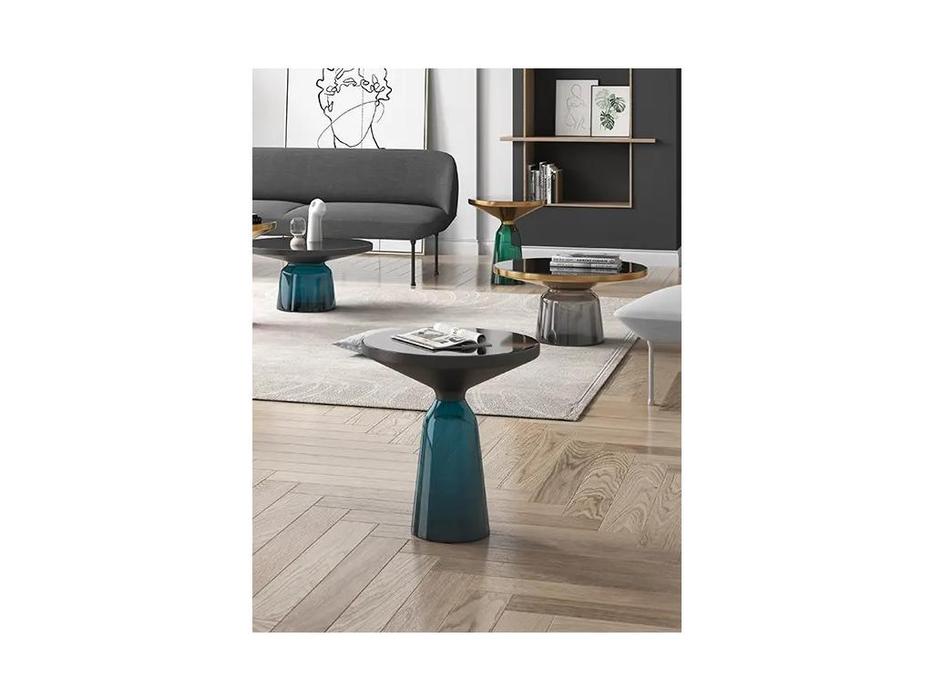 STG: Bell ClassiCon Coffee Side Table: стол журнальный  (синий, золото)