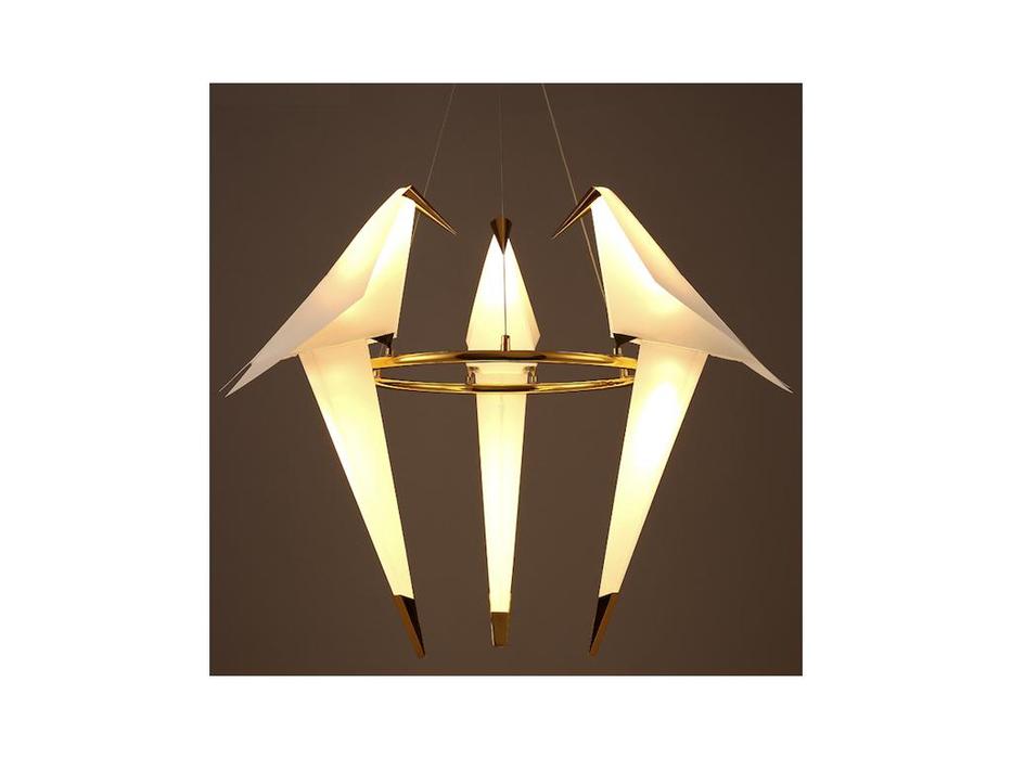STG: Origami Bird: светильник подвесной  (белый, золото)