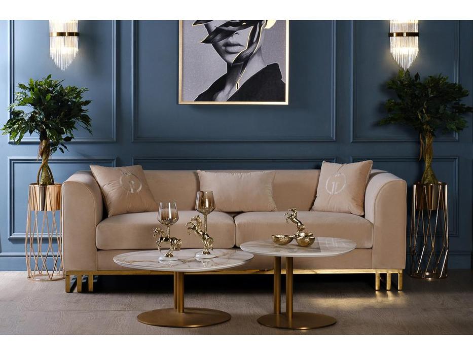 Garda Decor: стол журнальный  форма сердца (светлый)