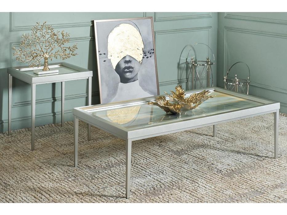 Garda Decor: Mirage: стол журнальный  квадратный (серый)